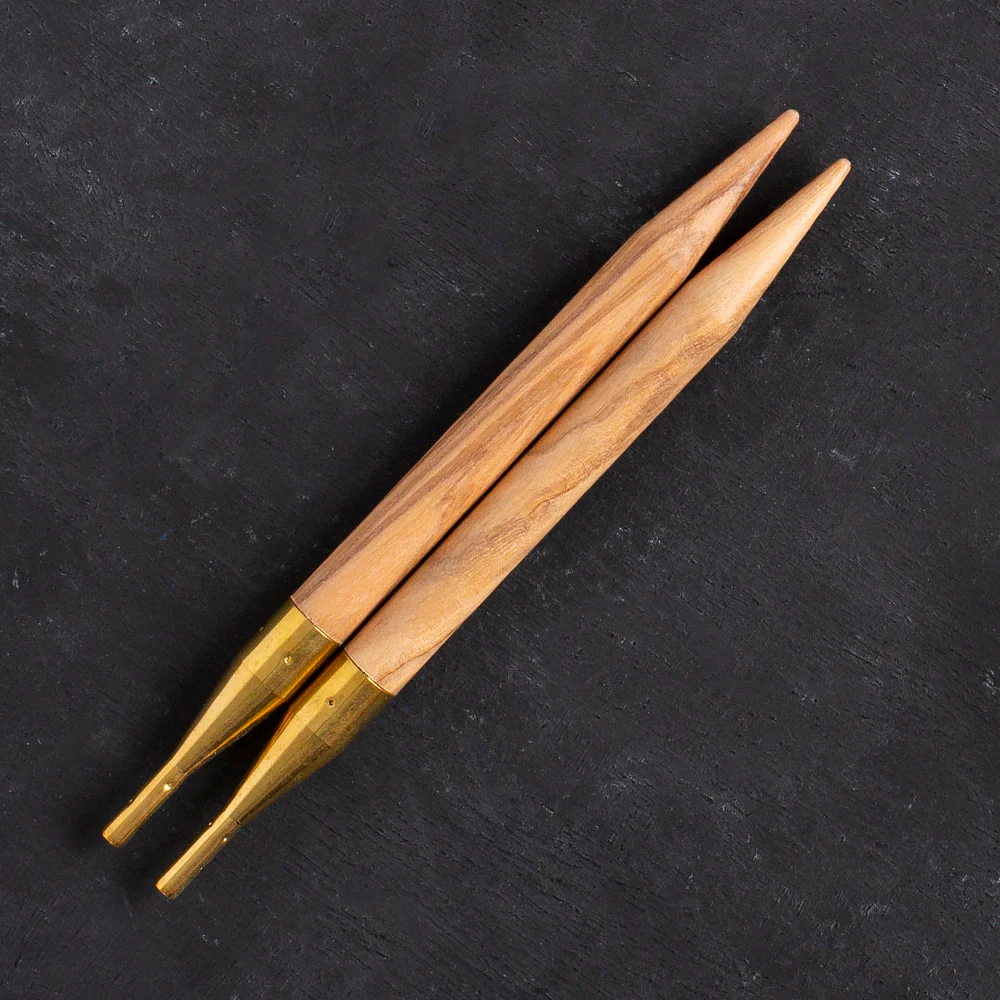 Addi Nature Olive Wood Click 9mm 13cm Needle Tips - 576-2 - Image 2