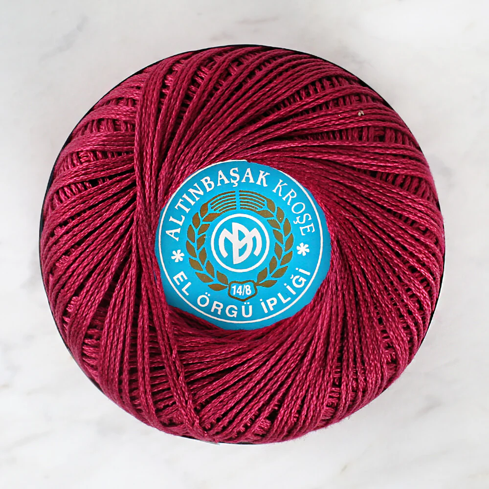 Altınbaşak 14/8 Cotton Thread Ball, Plum - 122 - Image 3
