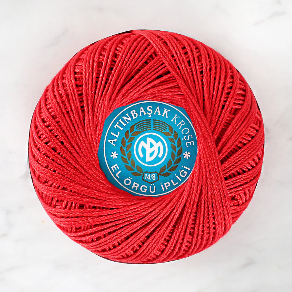 Altınbaşak 14/8 Cotton Thread Ball, Red - 0036 - Image 3