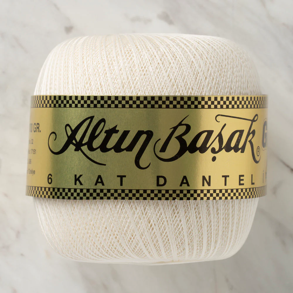 Altinbasak 100Gr 6 Ply Gold Lace Thread 60 No - Cream