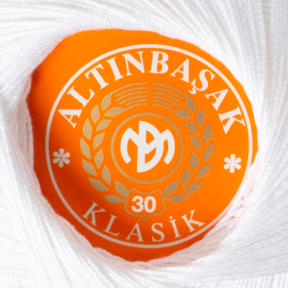 Altınbaşak 100Gr Classic Lace Thread Ball  Ball 30 No - White - Image 3