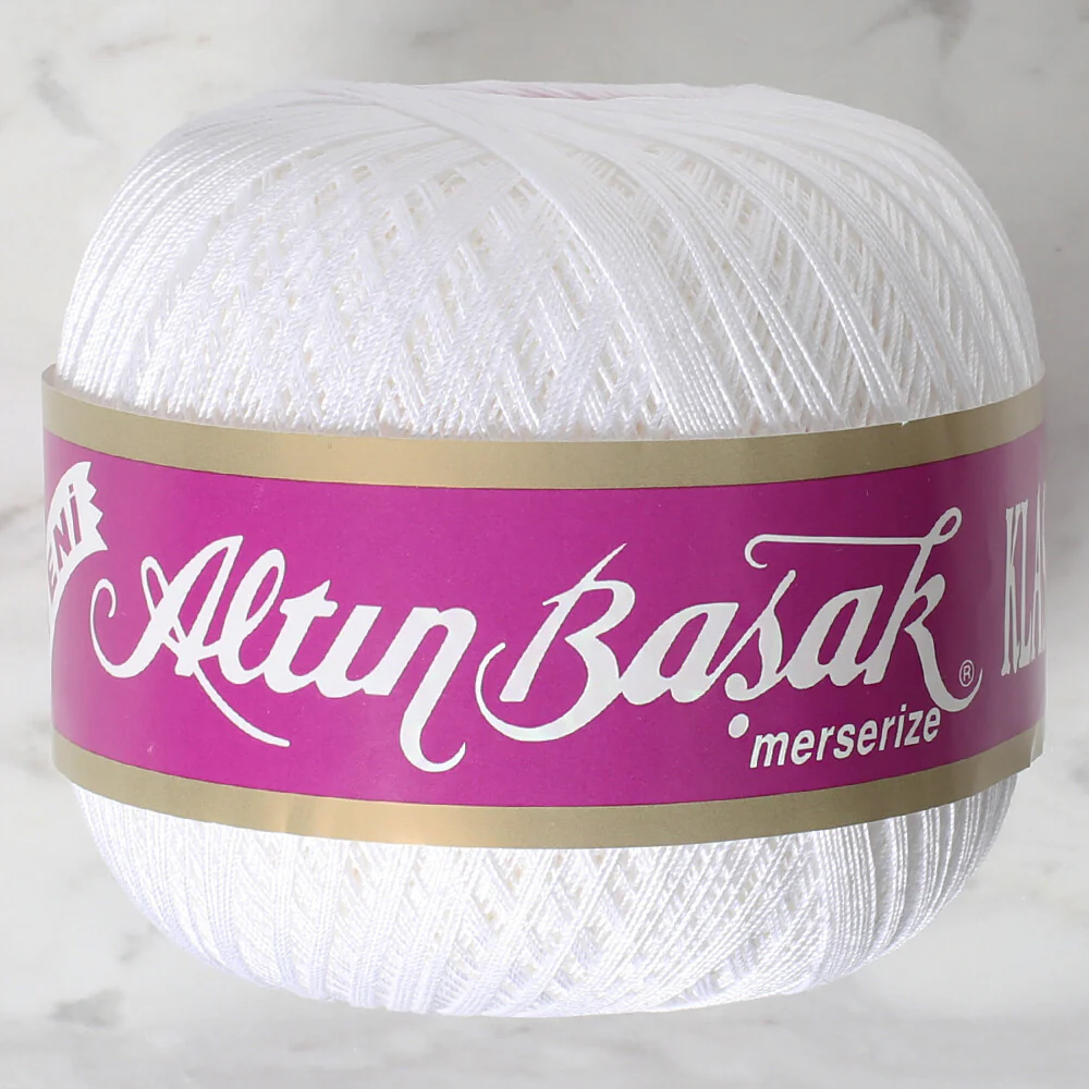 Altinbasak 100Gr Classic Lace Thread Ball  40 No - White