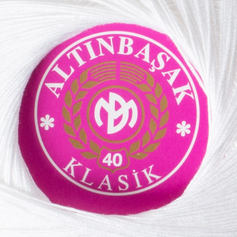 Altinbasak 100Gr Classic Lace Thread Ball  40 No - White - Image 3