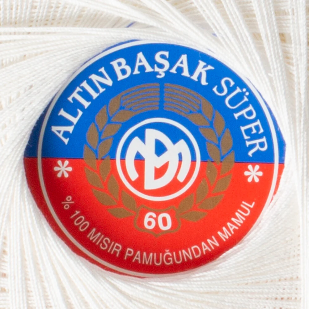 Altinbasak 100Gr Super Lace Thread Ball  60 No - Cream - Image 3