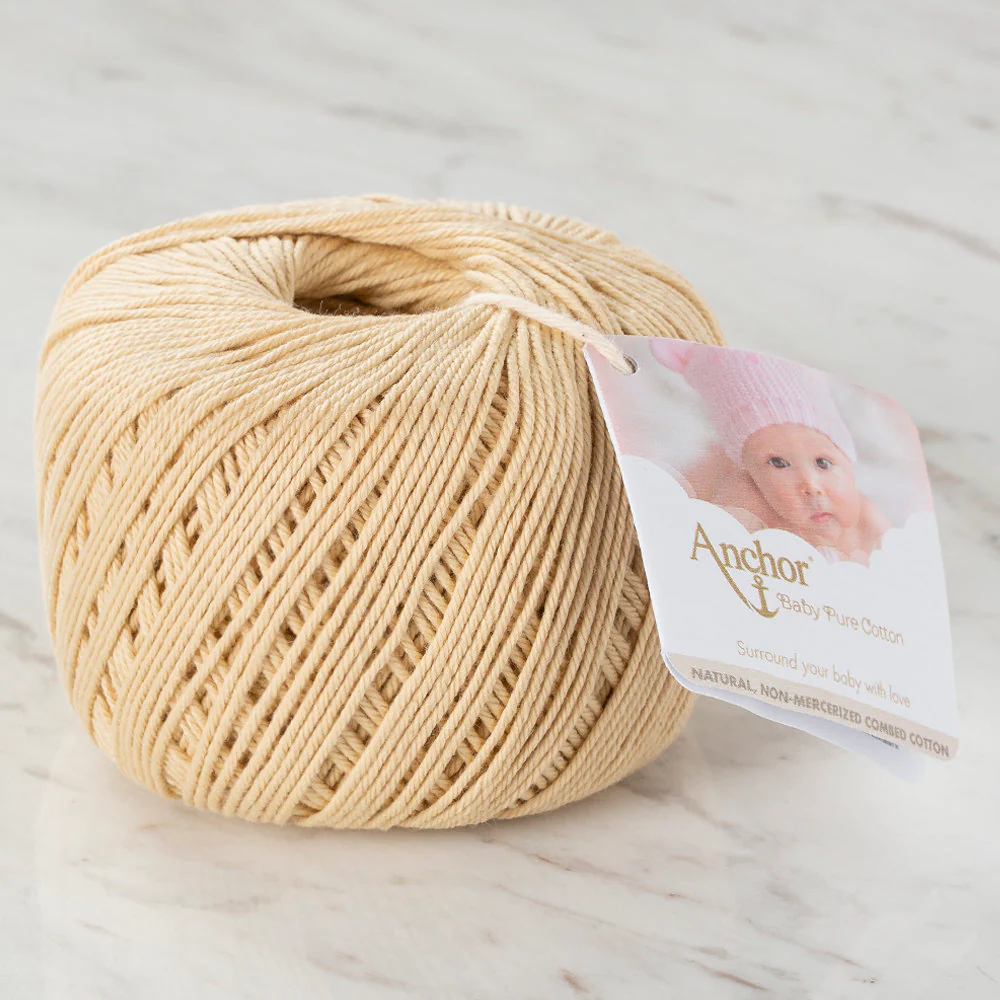 Anchor Baby Pure Cotton 4ply Yarn, Beige - 00404