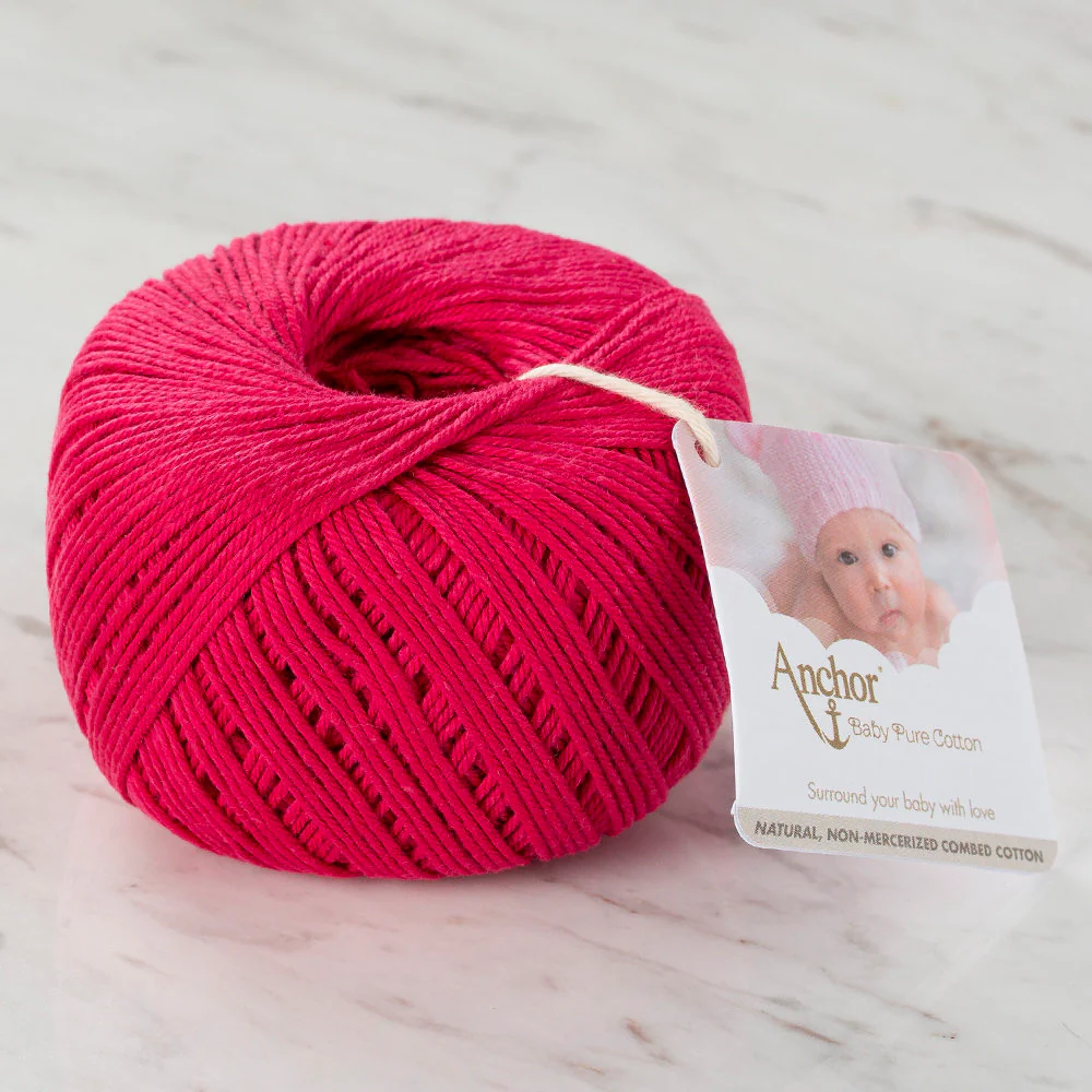 Anchor Baby Pure Cotton 4ply Yarn, Fuchsia - 00429