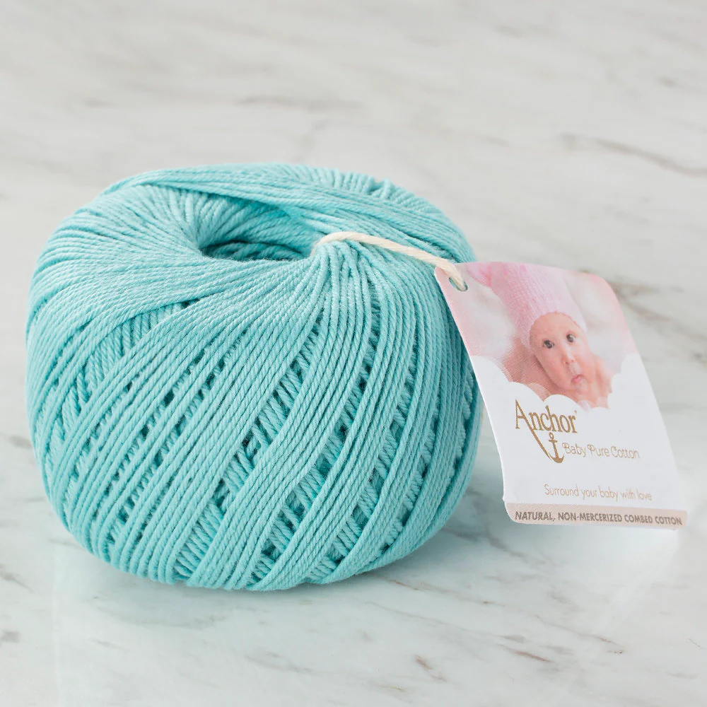Anchor Baby Pure Cotton 4ply Yarn, Turquoise - 00271