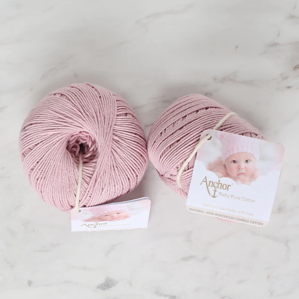 Anchor Baby Pure Cotton Bear Beanie & Booties Kit, Powder Pink - A28B001-00001 - Image 2