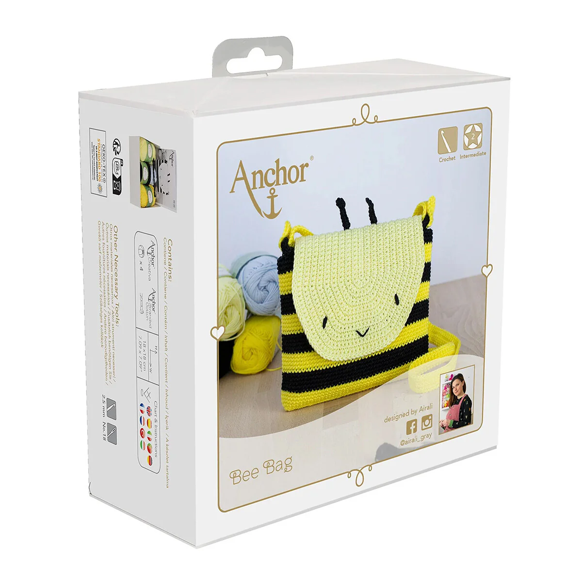 Anchor Baby Pure Cotton Bee Bag Set - A28C006-09061 - Image 3