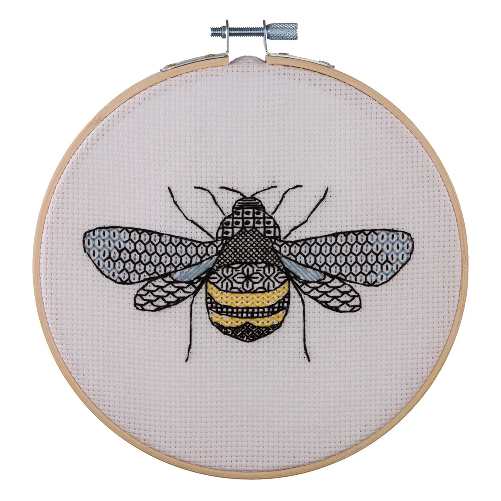 Anchor Blackwork Bee Processing Embroidery Kit- ABW0001 - Image 2