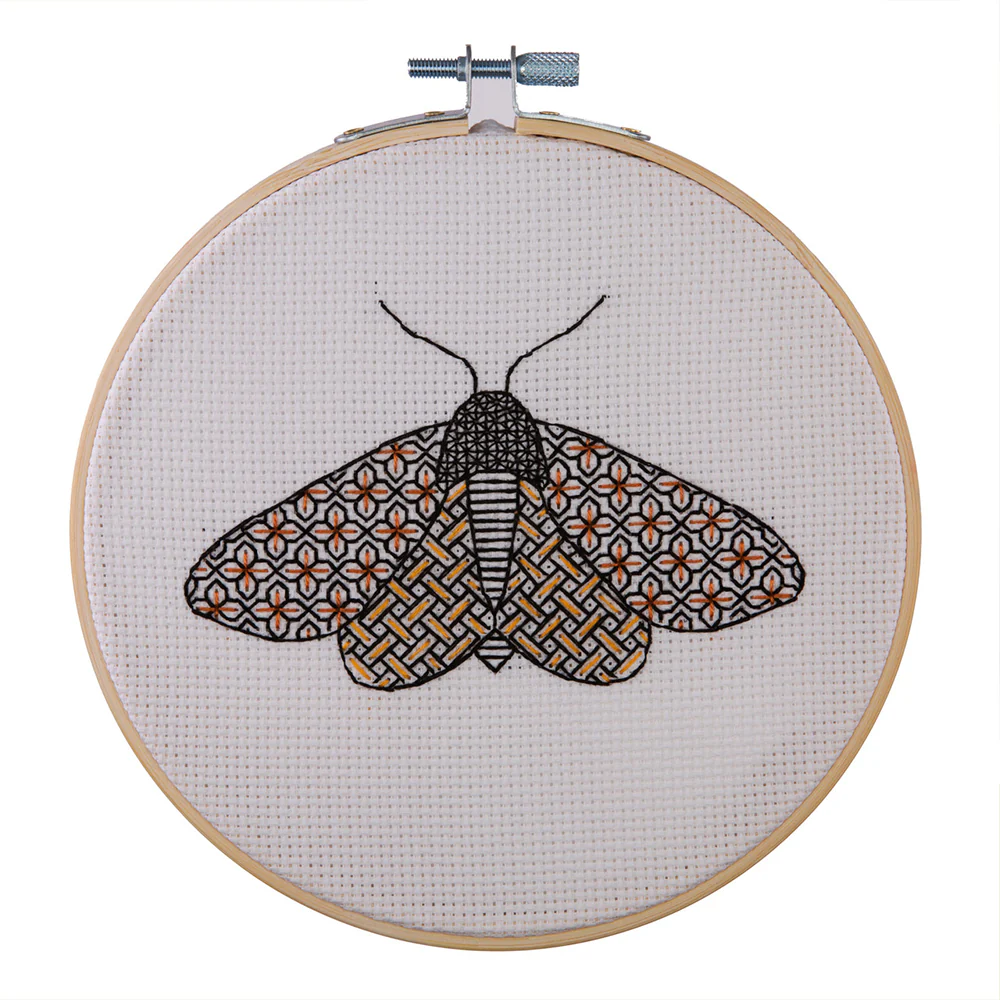 Anchor Blackwork Moth Processing Embroidery Kit- ABW0002 - Image 2