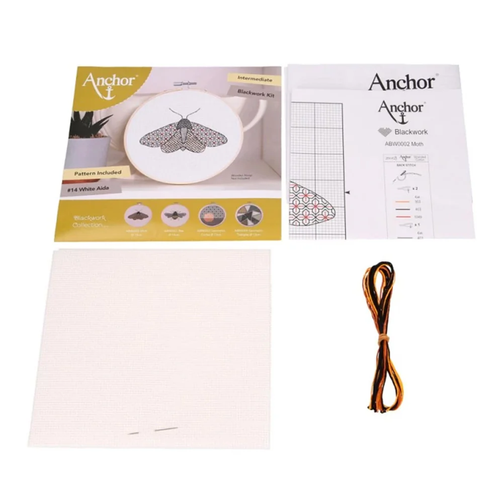 Anchor Blackwork Moth Processing Embroidery Kit- ABW0002 - Image 3
