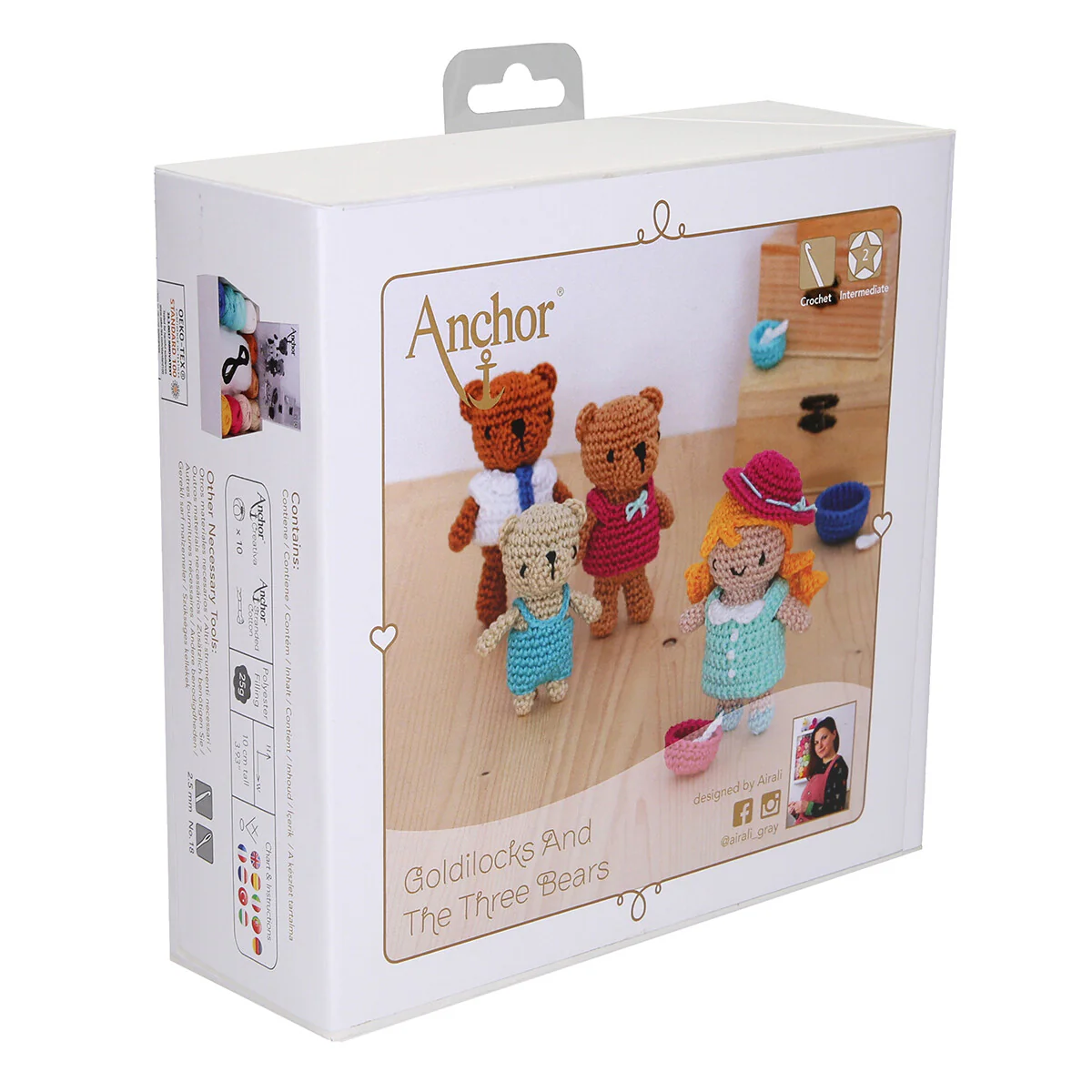 Anchor Goldilocks And The Three Bears Amigurumi Set - A28C003-09061 - Image 3