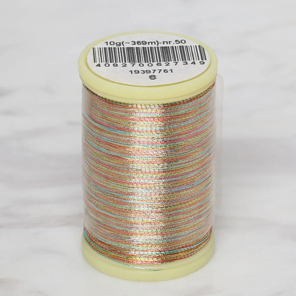 Anchor No:50 10g Metallic Machine Embroidery Thread, Brown -  4565050 - 0006