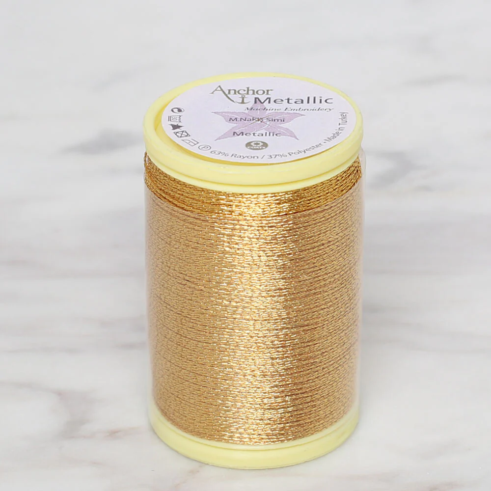 Anchor No:14 10g Metallic Hand Embroidery Glitter Thread, Brown - 4565014-0005