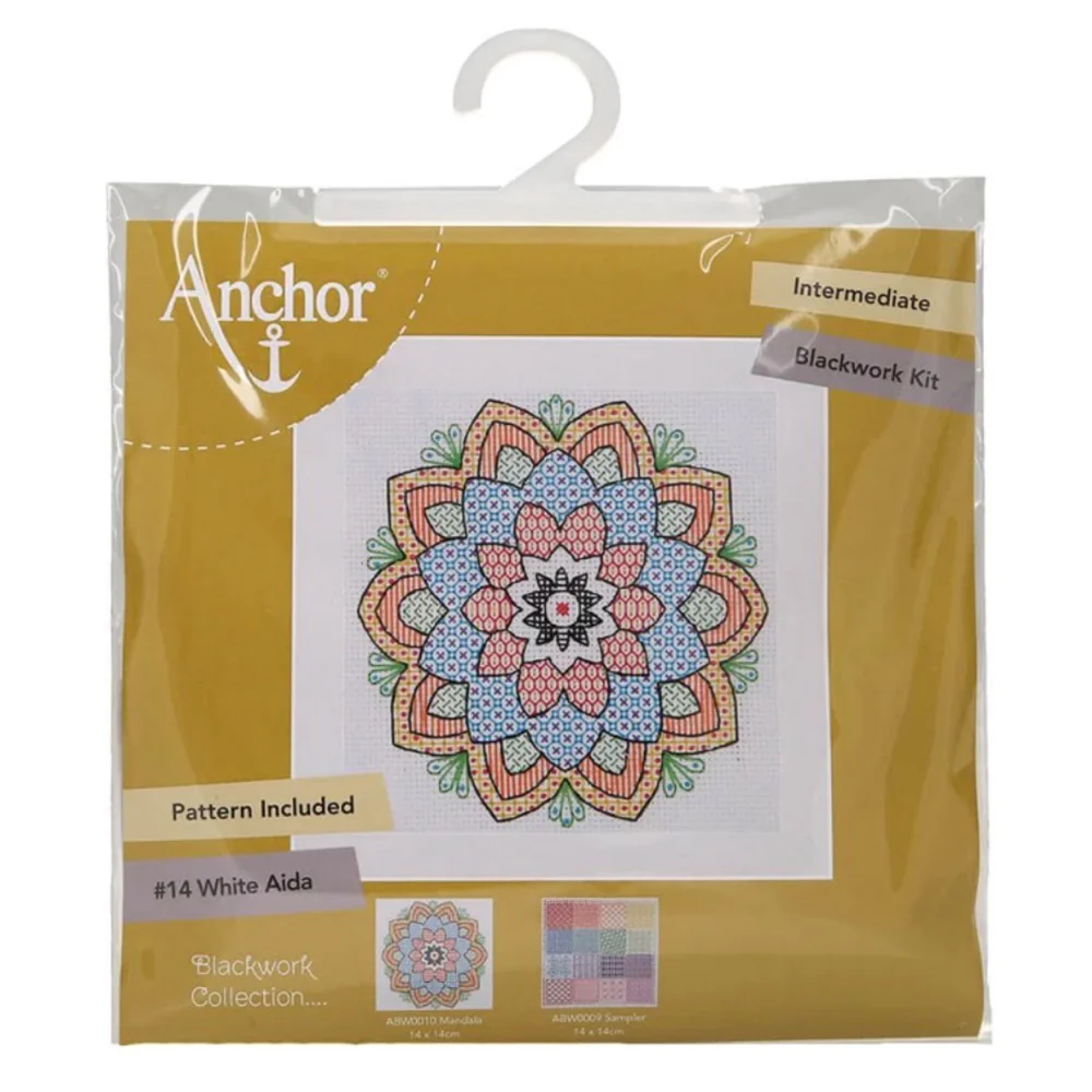 Anchor Modern Blackwork Embroidery Kit- Mandala - ABW0010