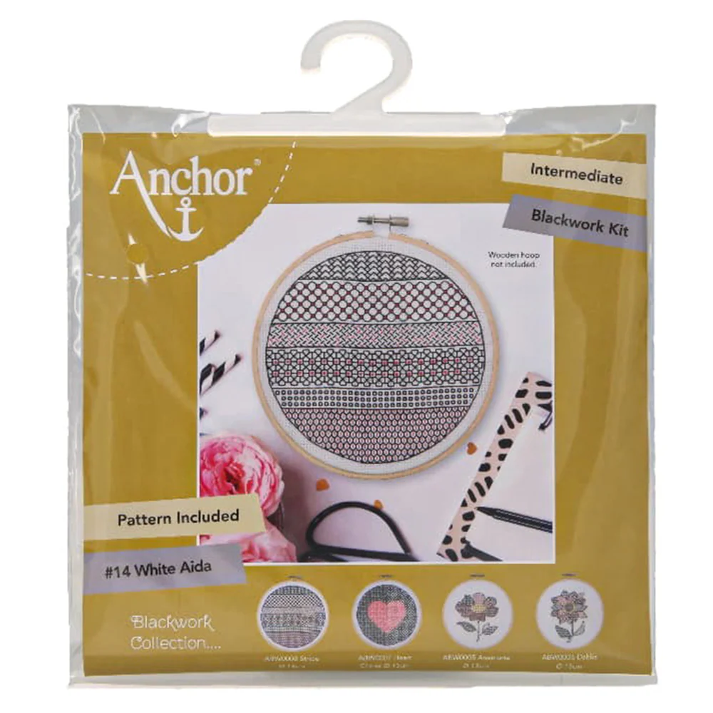 Anchor Modern Blackwork Embroidery Kit­ Stripe - ABW0008