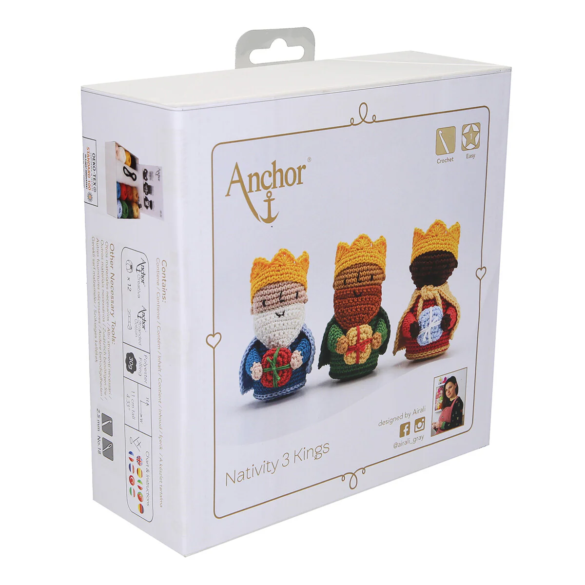 Anchor Nativity 3 Kings Amigurumi Set - A28C004-09062 - Image 3
