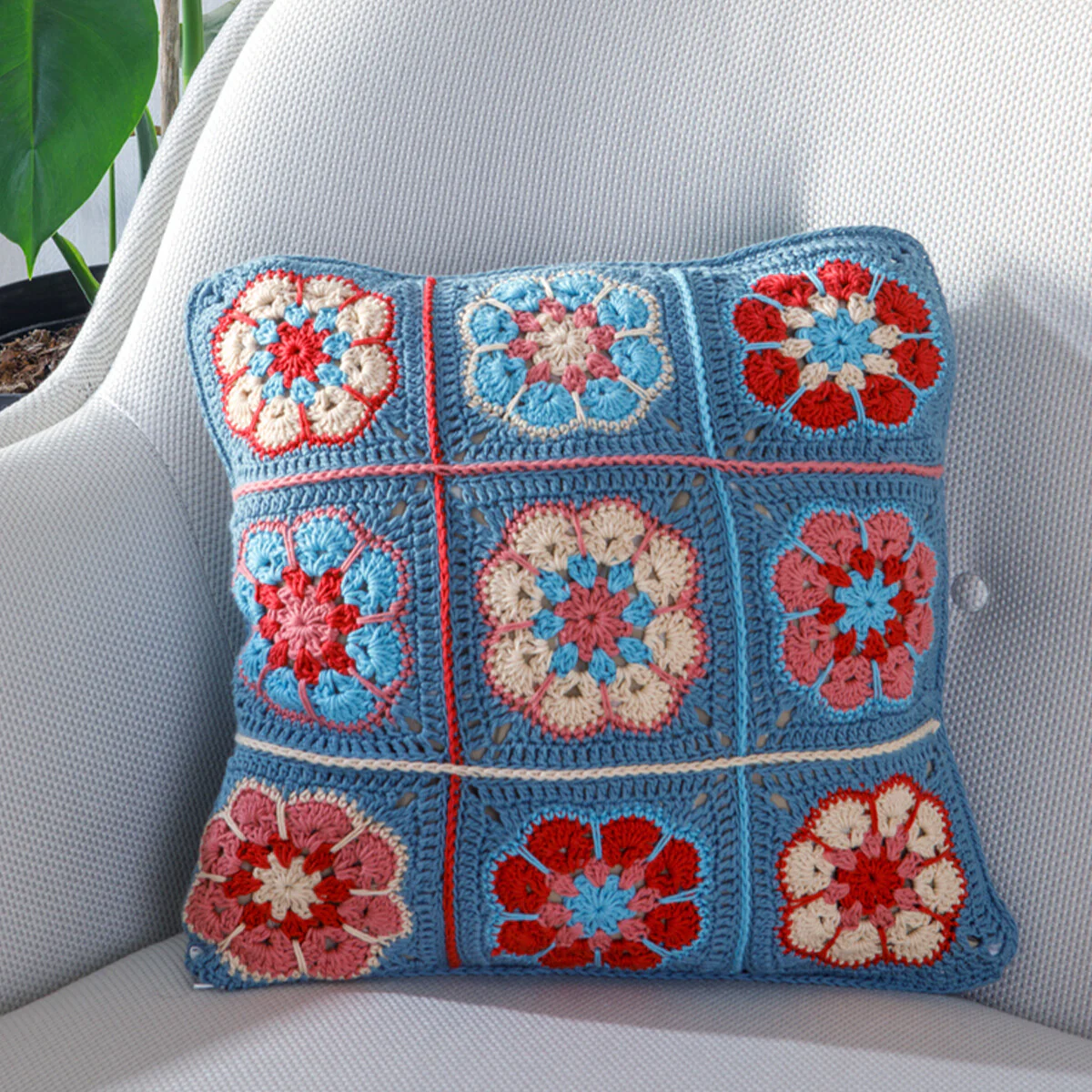 Anchor Organic Cotton Cushion Kit,  Granny Square - Art:A28G001-09062 - Image 3