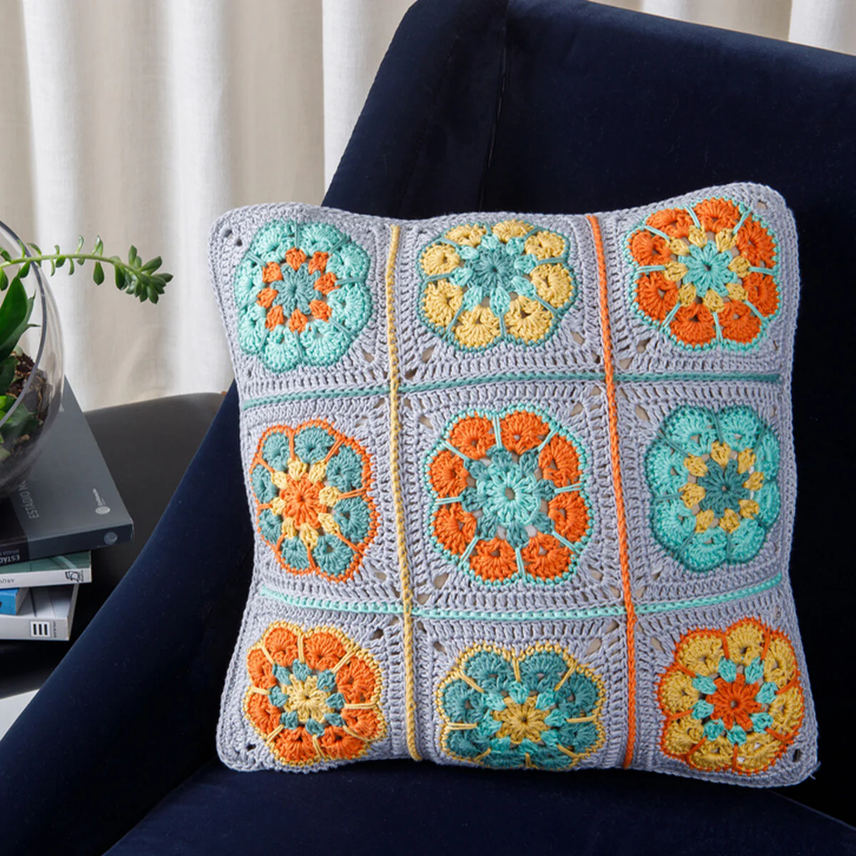 Anchor Organic Cotton Cushion Kit, Granny Square - Art:A28G001-09063 - Image 3
