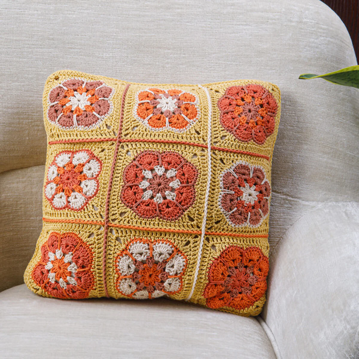 Anchor Organic Cotton Cushion Kit, Granny Square - Art:A28G001-09064 - Image 3