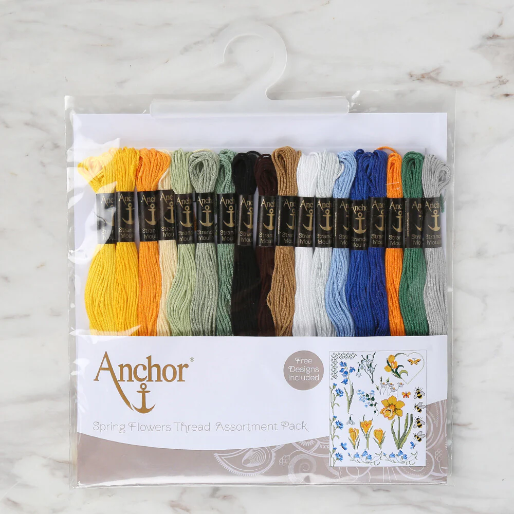 Anchor Stranded Cotton: Club Assortment, 18 Skeins (Free Design Included) - Image 2
