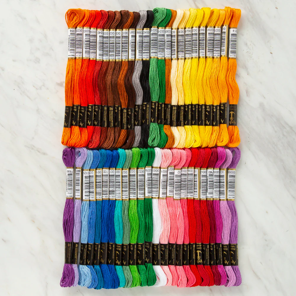 Anchor Stranded Cotton: Club Assortment, 48 Skeins (Free Design Included) - Image 2