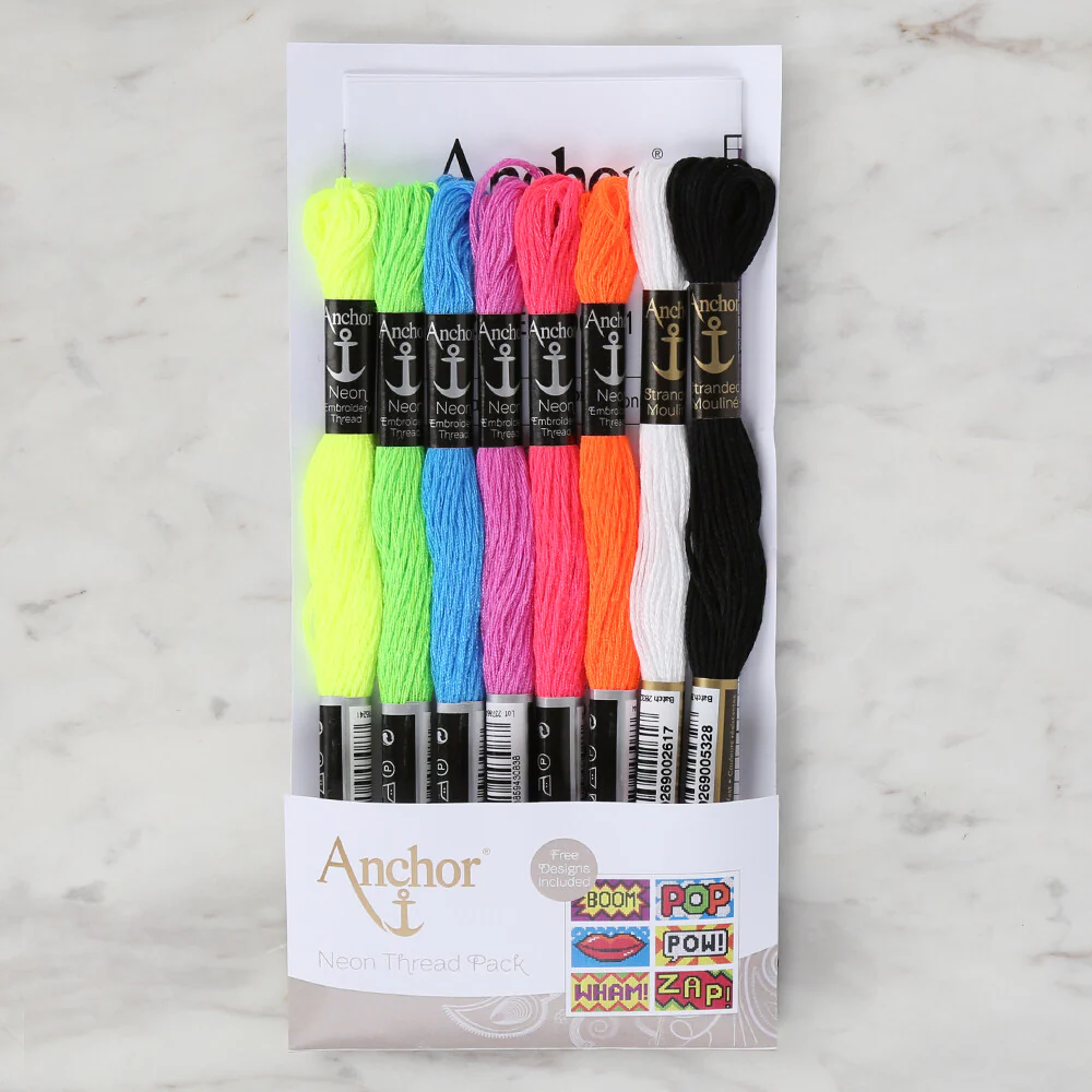 Anchor Stranded Cotton: Club Assortment, 8 Skeins (Free Design Included) - Image 2