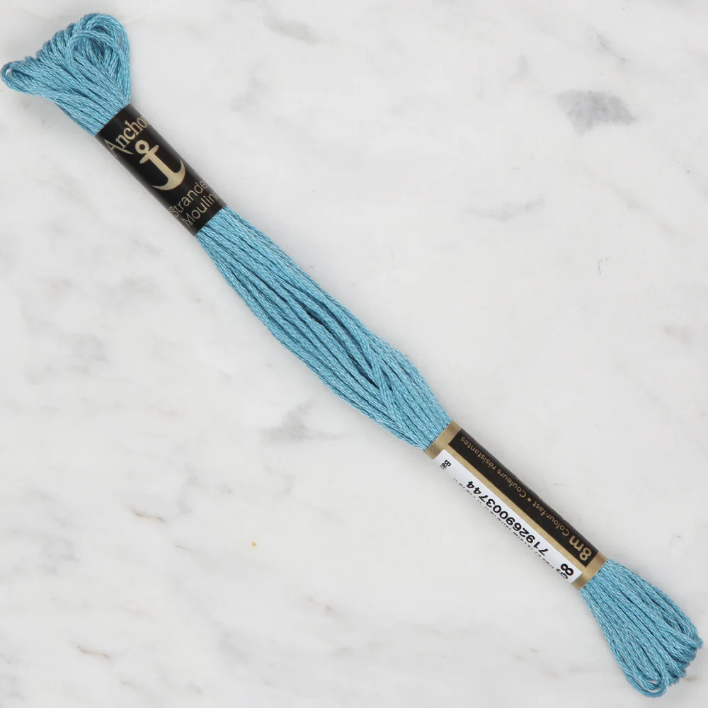 Anchor Stranded Mouline Embroidery Thread, 8m, Blue - 0168