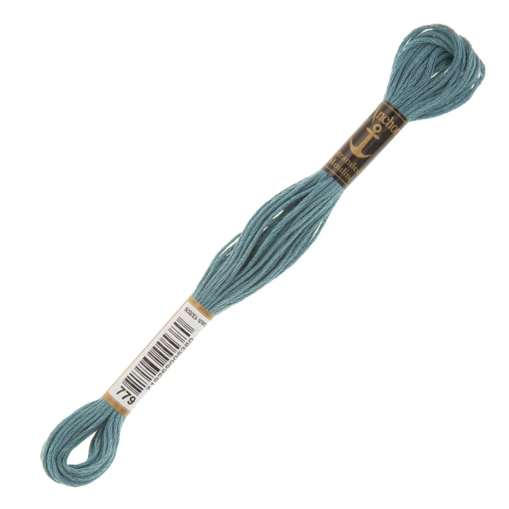 Anchor Stranded Mouline Embroidery Thread, 8m, Blue - 0779