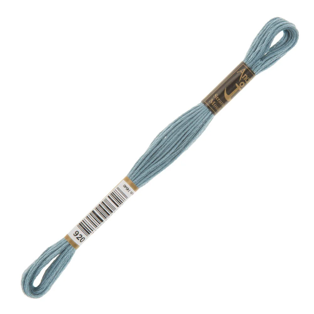Anchor Stranded Mouline Embroidery Thread, 8m, Blue - 0920