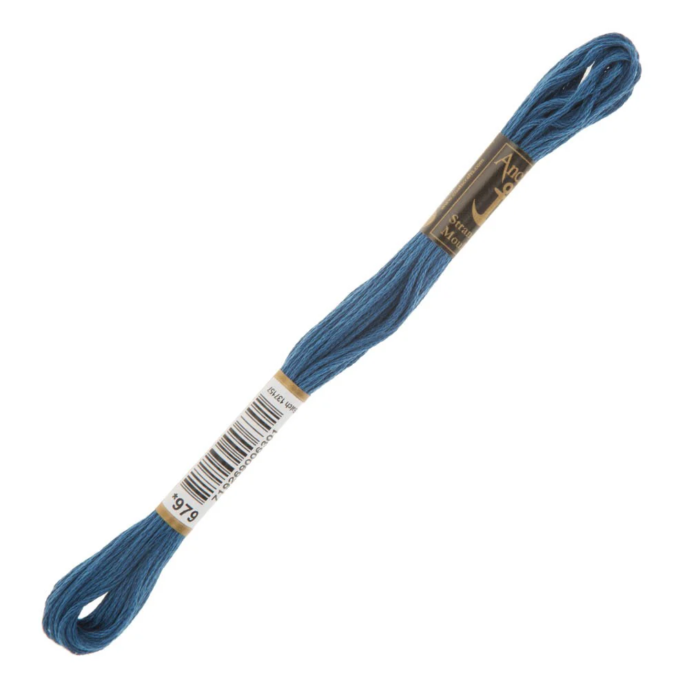Anchor Stranded Mouline Embroidery Thread, 8m, Blue - 0979