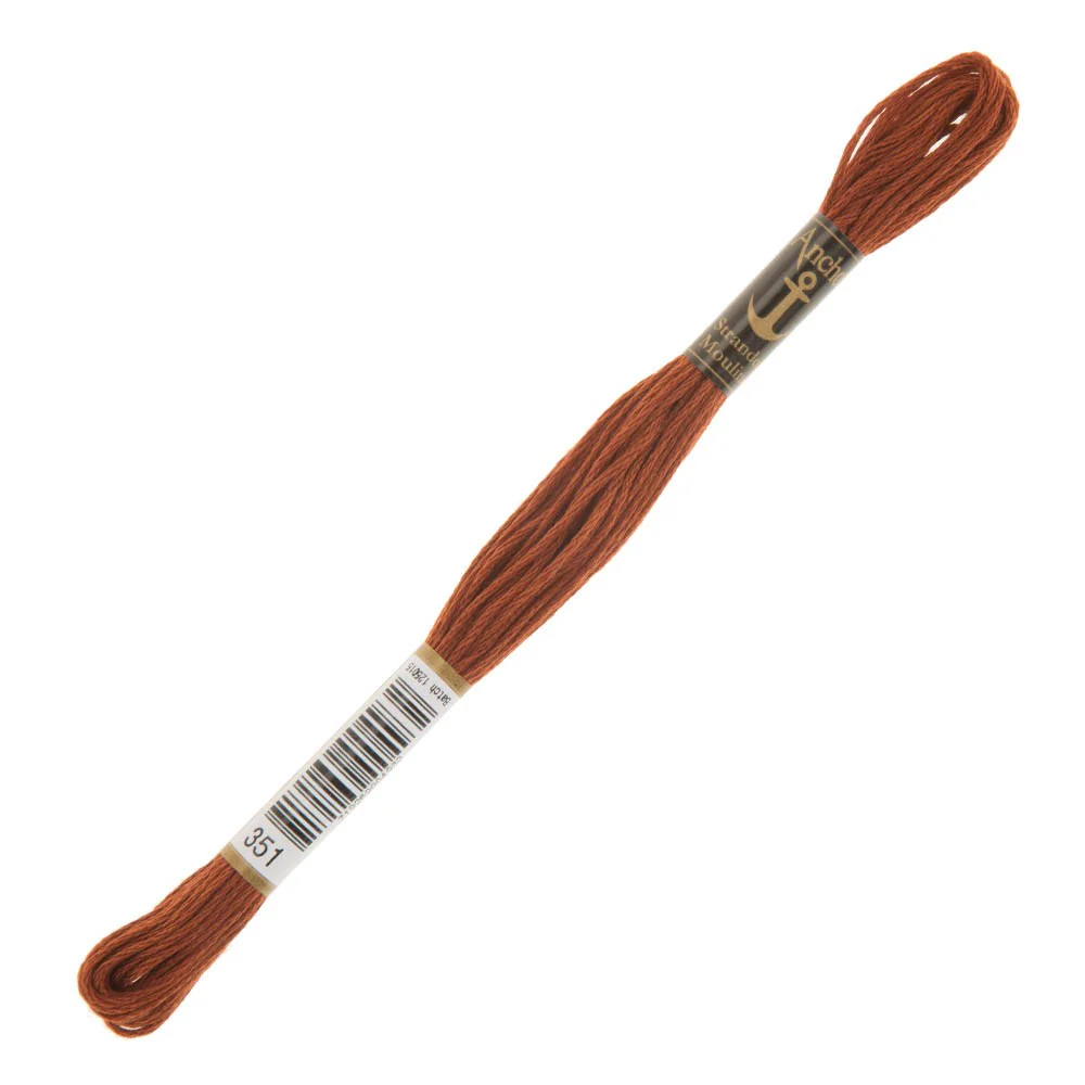 Anchor Stranded Mouline Embroidery Thread, 8m, Brown - 0351