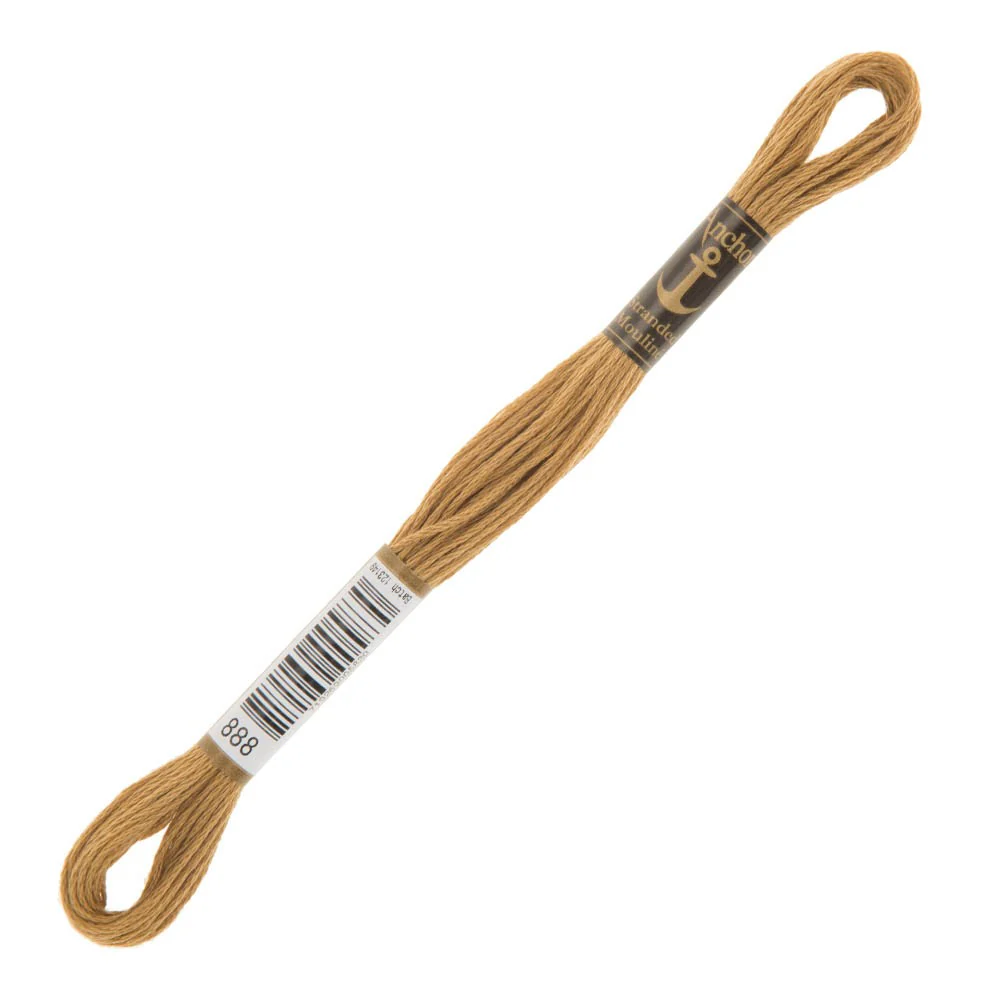 Anchor Stranded Mouline Embroidery Thread, 8m, Brown - 0888