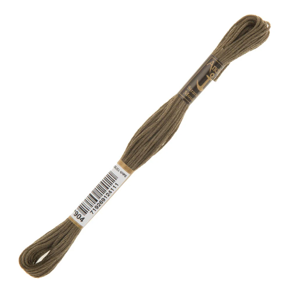 Anchor Stranded Mouline Embroidery Thread, 8m, Brown - 0904