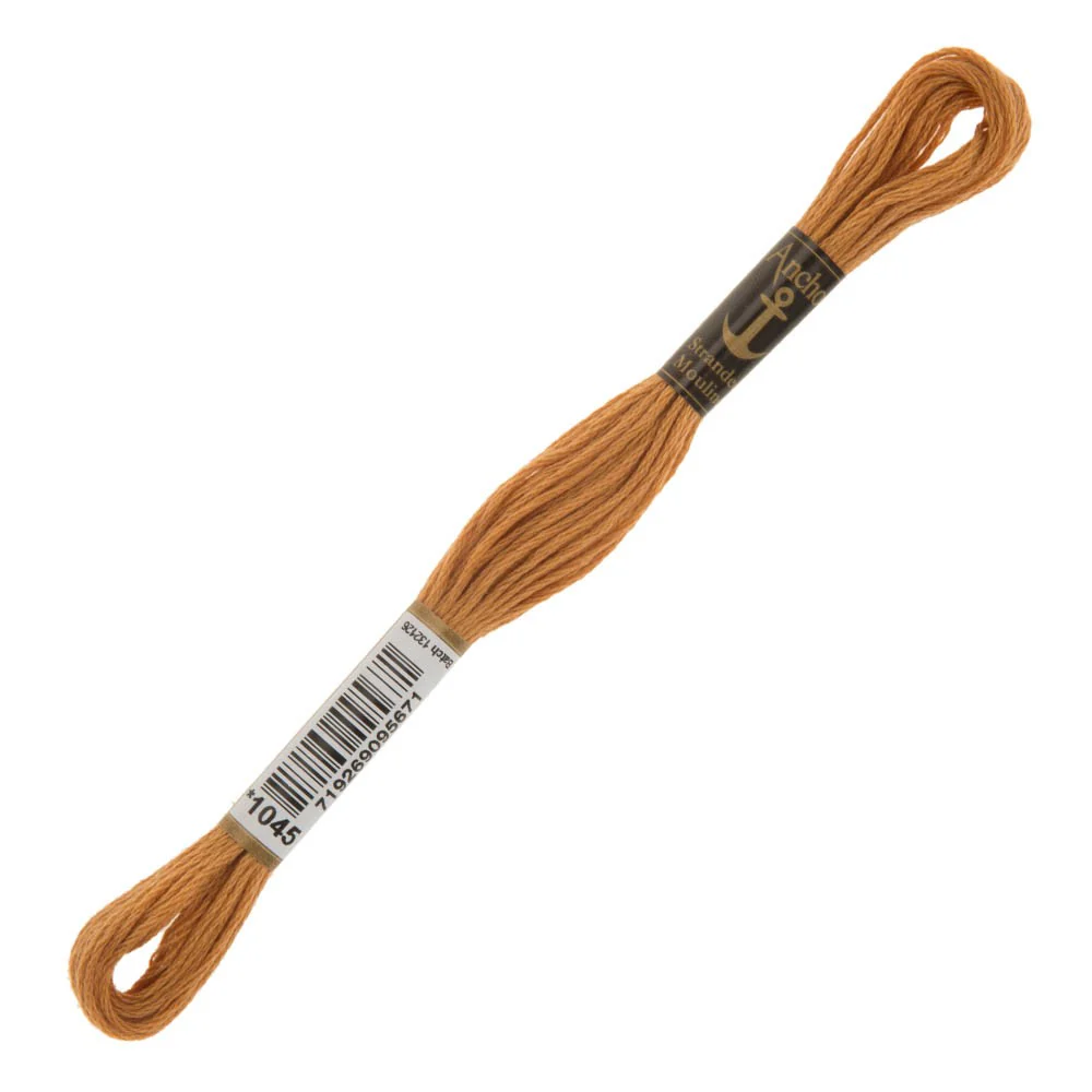 Anchor Stranded Mouline Embroidery Thread, 8m, Brown - 1045