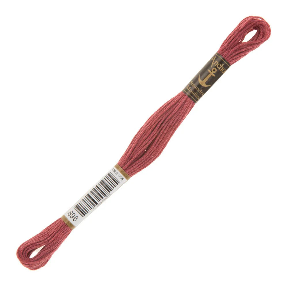 Anchor Stranded Mouline Embroidery Thread, 8m, Dusty Rose - 0896