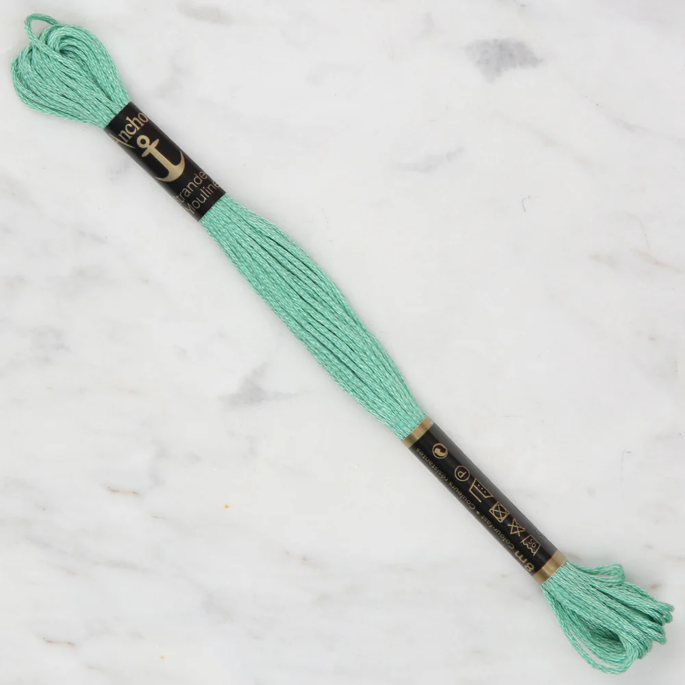 Anchor Stranded Mouline Embroidery Thread, 8m, Green - 0204
