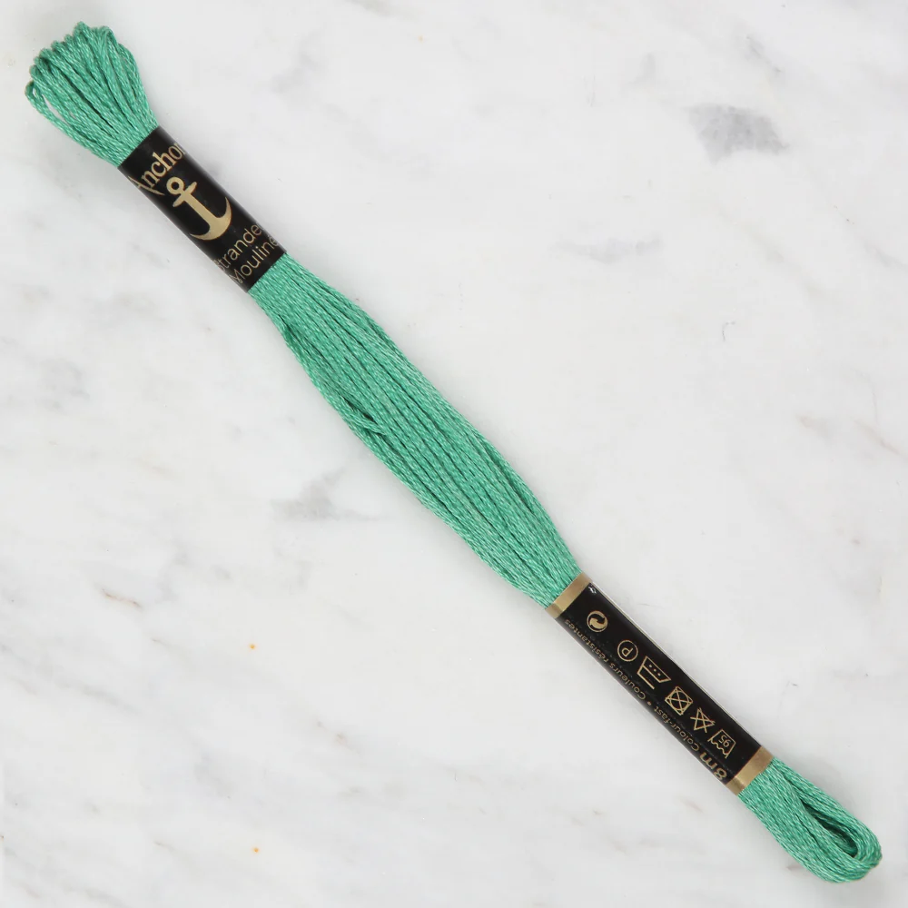 Anchor Stranded Mouline Embroidery Thread, 8m, Green - 0205