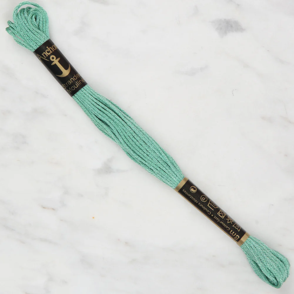 Anchor Stranded Mouline Embroidery Thread, 8m, Green - 0208