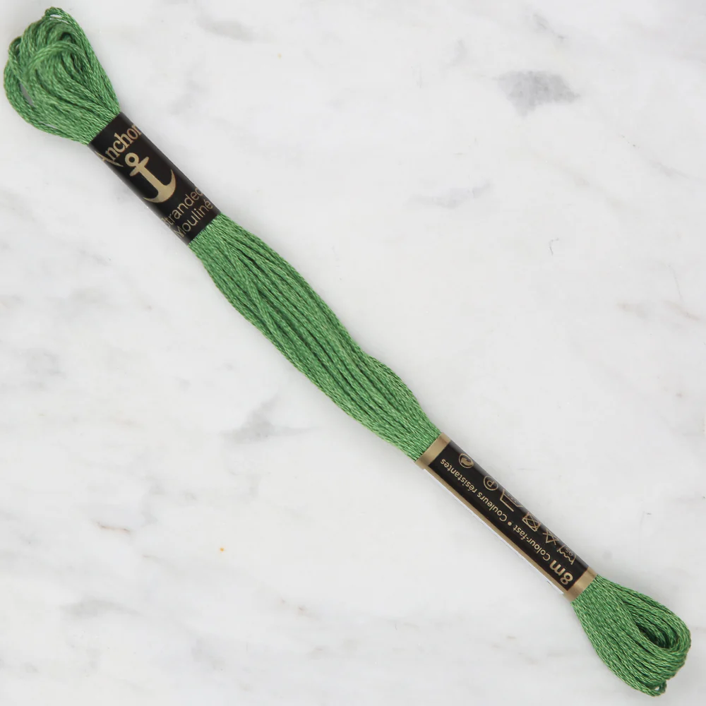 Anchor Stranded Mouline Embroidery Thread, 8m, Green - 0257