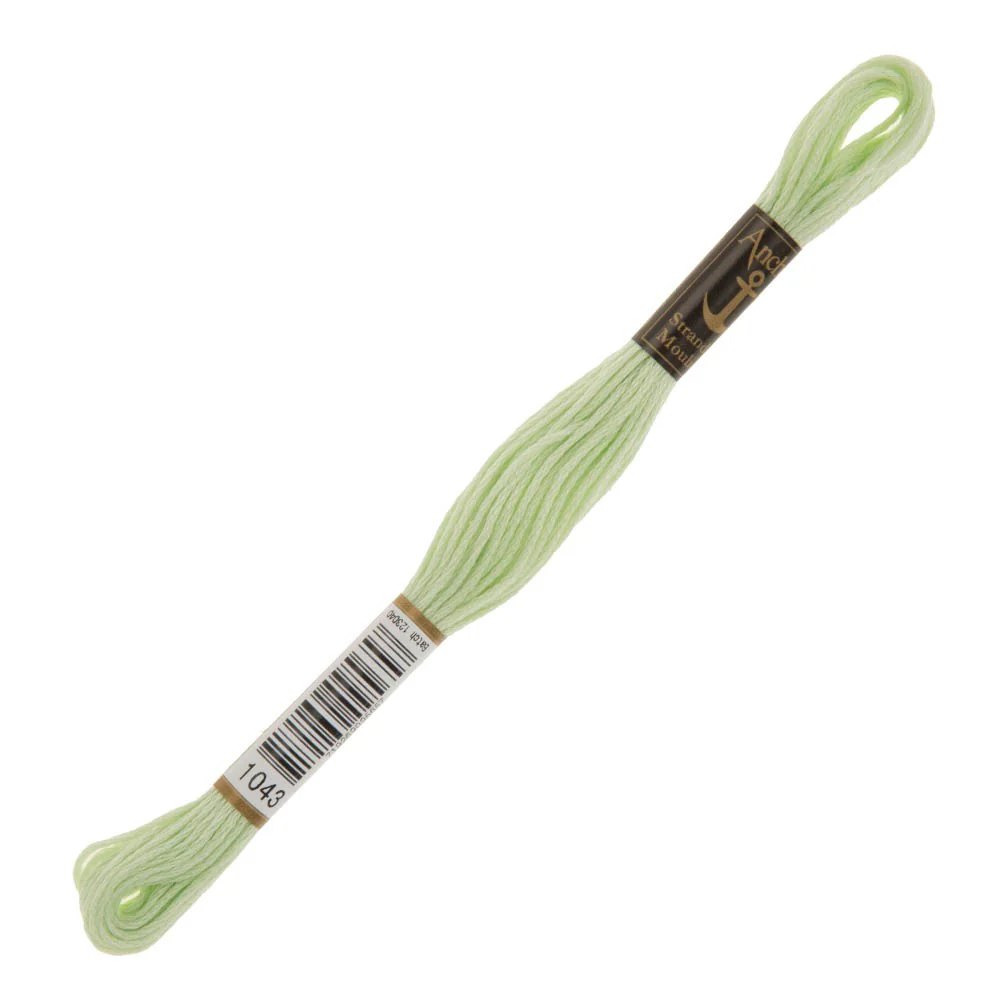 Anchor Stranded Mouline Embroidery Thread, 8m, Green - 1043