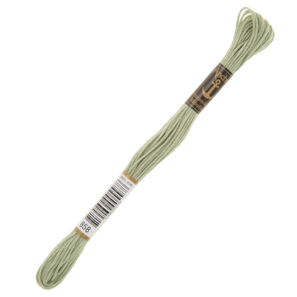 Anchor Stranded Mouline Embroidery Thread, 8m, Grey - 0858