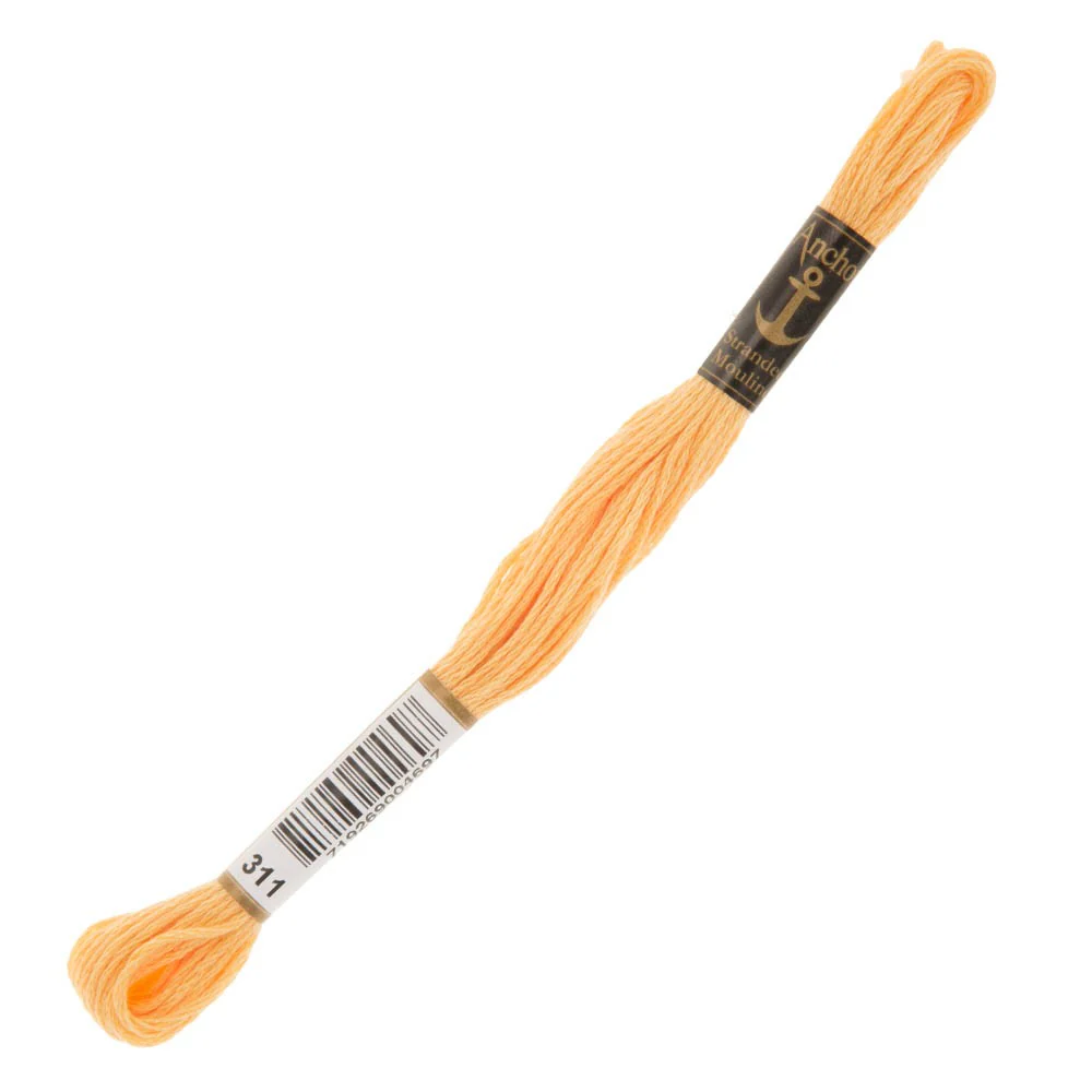 Anchor Stranded Mouline Embroidery Thread, 8m, Orange - 0311