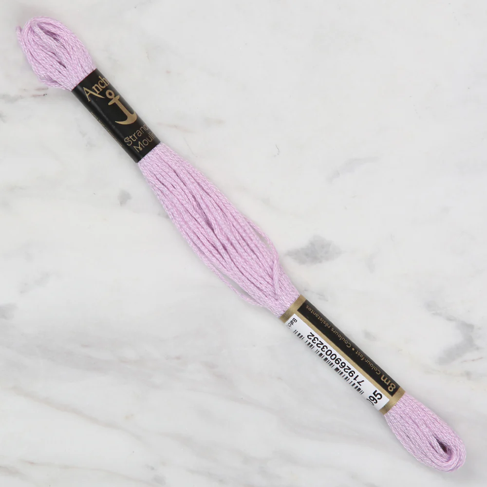 Anchor Stranded Mouline Embroidery Thread, 8m, Pink - 0095