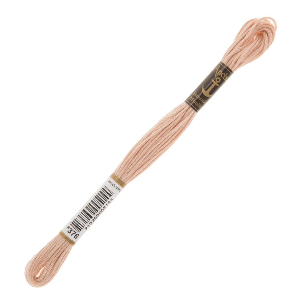 Anchor Stranded Mouline Embroidery Thread, 8m, Pink - 0376