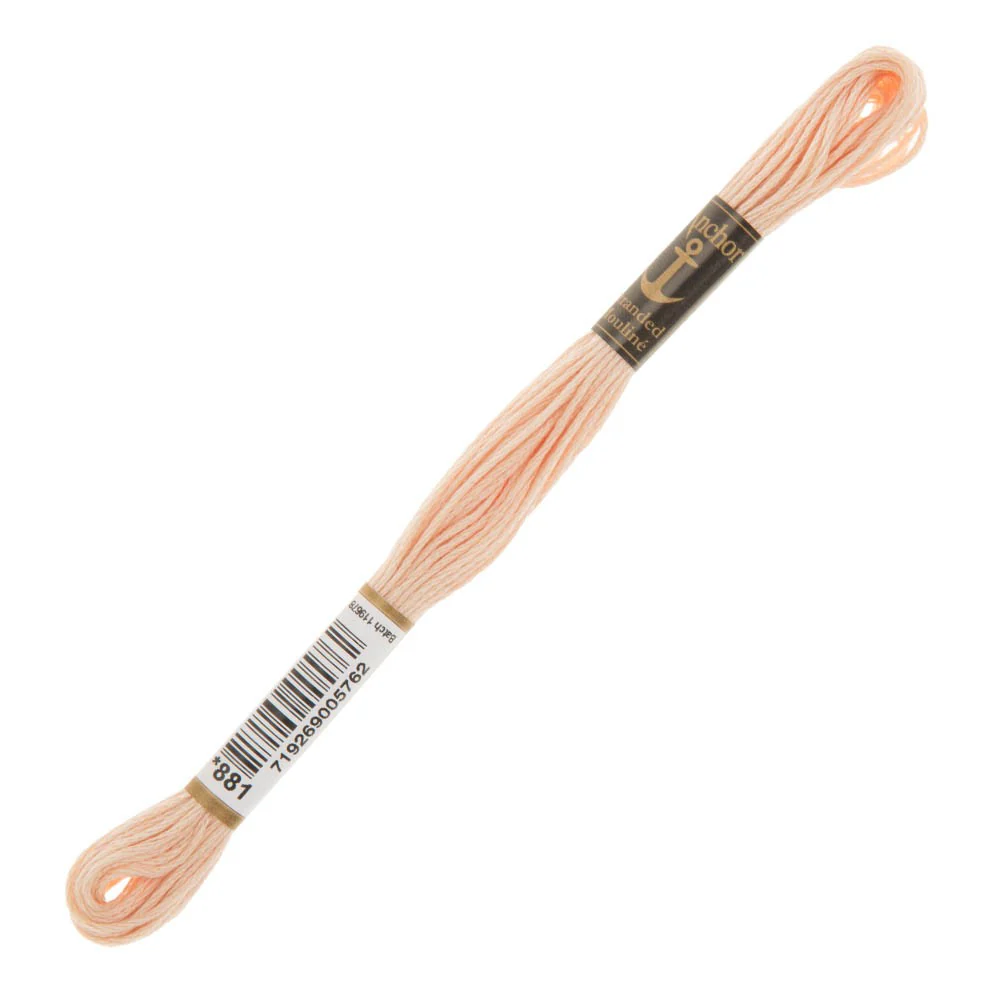 Anchor Stranded Mouline Embroidery Thread, 8m, Pink - 0881