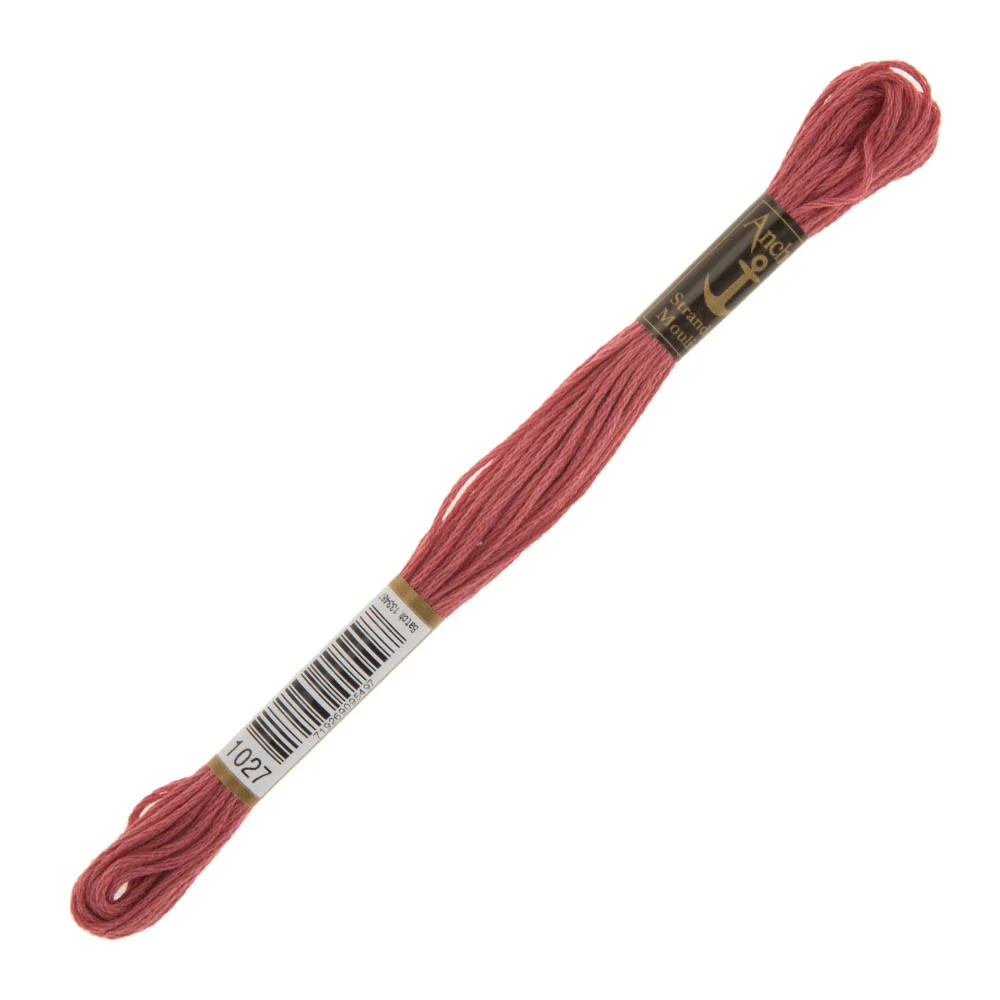 Anchor Stranded Mouline Embroidery Thread, 8m, Pink - 1027