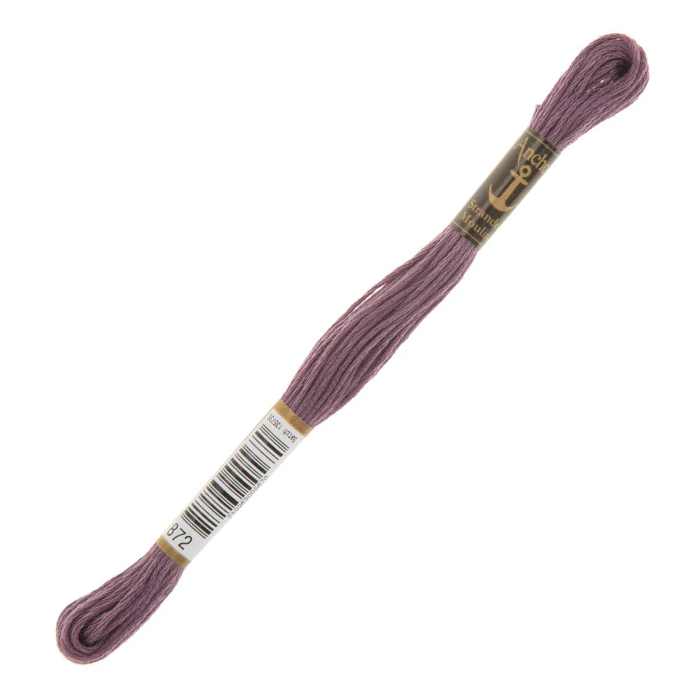 Anchor Stranded Mouline Embroidery Thread, 8m, Purple - 0872