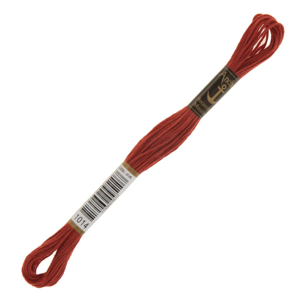 Anchor Stranded Mouline Embroidery Thread, 8m, Red - 1014